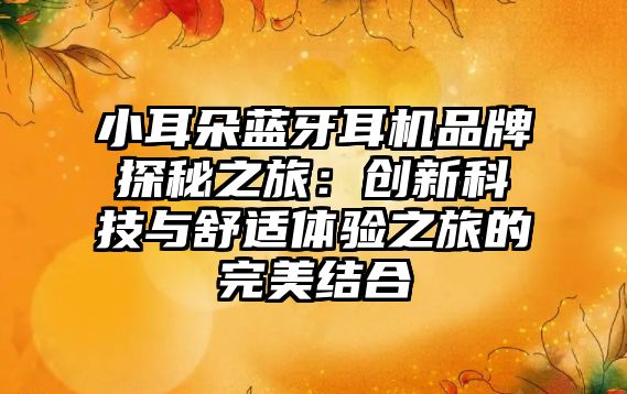 小耳朵藍牙耳機品牌探秘之旅：創(chuàng)新科技與舒適體驗之旅的完美結合