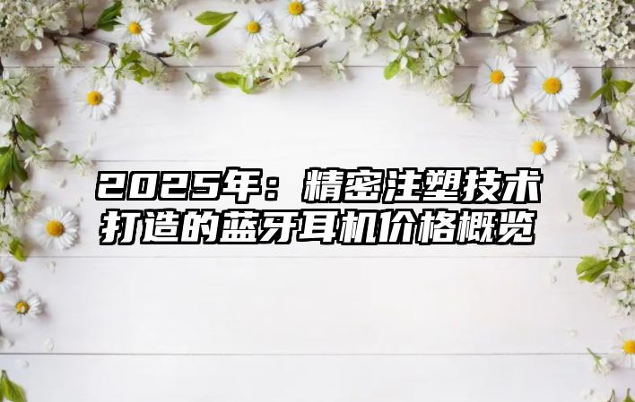2025年：精密注塑技術(shù)打造的藍牙耳機價格概覽