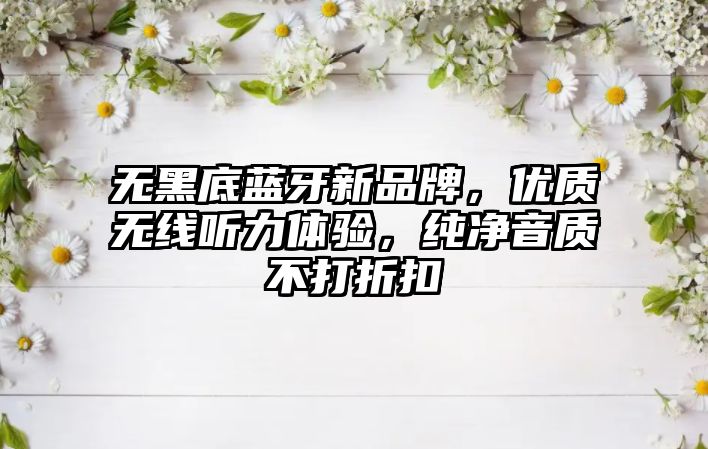 無黑底藍(lán)牙新品牌，優(yōu)質(zhì)無線聽力體驗，純凈音質(zhì)不打折扣
