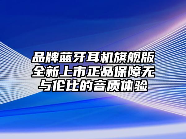 品牌藍牙耳機旗艦版全新上市正品保障無與倫比的音質體驗
